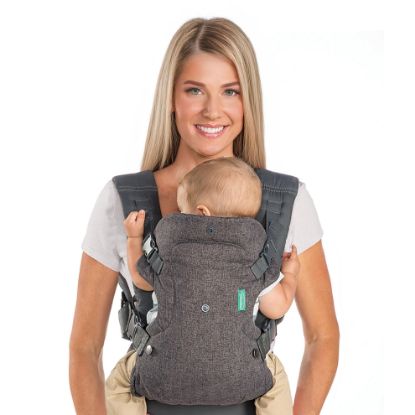 Picture of Infantino Flip Advanced 4-in-1 Baby Carrier - Ergonomic, Convertible, Face-in and Face-Out Front and Back Baby Carrier for Newborn to Toddler 8-32 lbs, Gray