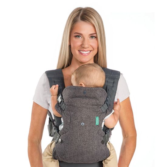 Picture of Infantino Flip Advanced 4-in-1 Baby Carrier - Ergonomic, Convertible, Face-in and Face-Out Front and Back Baby Carrier for Newborn to Toddler 8-32 lbs, Gray