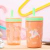 Picture of Zak Designs Unicorn Kelso Tumbler Set, Leak-Proof Screw-On Lid with Straw, Bundle for Kids Includes Plastic and Stainless Steel Cups with Bonus Sipper, 3pc Set, Non-BPA, 15 fl.oz.