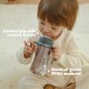 Picture of GROSMIMI Spill Proof no Spill Magic Sippy Cup with Straw with Handle for Baby and Toddlers, Customizable, PPSU, BPA Free 6 oz (Charcoal)