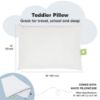 Picture of Toddler Pillow with Pillowcase - 13x18 My Little Dreamy Kids Travel Bed Pillows for Sleeping, Organic Cotton Small Pillowcase, Soft & Breathable, Machine Washable, Toddlers 2-5 Years Old (Soft White)