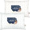Picture of 2-Pack Toddler Pillow - Soft Organic Cotton Toddler Pillows for Sleeping - 13X18 Small Pillow for Kids - Kids Pillows for Sleeping - Kids Pillow for Travel, School, Nap, Age 2 to 5 (Excavator)