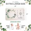 Picture of Frolickly Baby Milestone Blanket, Fleece, Large 40x60 Inch Size, Green