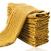 Picture of Cute Castle 12 Pack Muslin Burp Cloths for Baby - Ultra-Soft 100% Cotton Baby Washcloths - Large 20'' by 10'' Super Absorbent Milk Spit Up Rags - Burpy Cloths for Unisex, Boy, Girl - Honey