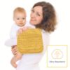 Picture of Lovely Care 12 Pack Muslin Burp Cloths 100% Cotton Muslin Cloths Large 20''x10'' Extra Soft and Absorbent Baby Burping Cloth - Honey