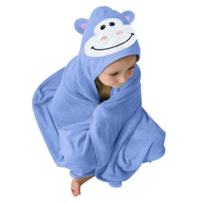 Picture of HIPHOP PANDA Hooded Towel - Rayon Made from Bamboo, Bath Towel with Bear Ears for Newborn, Babie, Toddler, Infant - Absorbent Large Baby Towel - Gorilla, 37.5 x 37.5 Inch