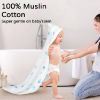 Picture of Yoofoss Hooded Baby Towels for Newborn 2 Pack 100% Muslin Cotton Baby Bath Towel with Hood for Babies, Infant, Toddler and Kids, Large 32x32Inch, Soft and Absorbent Newborn Essential