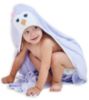 Picture of HIPHOP PANDA Hooded Towel - Rayon Made from Bamboo, Bath Towel with Bear Ears for Newborn, Babie, Toddler, Infant - Absorbent Large Baby Towel - Purple Penguin, 30 x 30 Inch