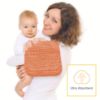 Picture of Lovely Care 12 Pack Muslin Burp Cloths 100% Cotton Muslin Cloths Large 20''x10'' Extra Soft and Absorbent Baby Burping Cloth - Vermilion