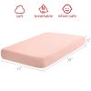 Picture of Pack 'n Play 2-Pack, 100% Cotton Flannel, Portable Mini Crib Sheets, Fitted Playard Mattress Cover for Girls & Boys, Ultra Soft Warm Breathable Convertible Playpen Sheet, Grey & Pink