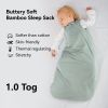 Picture of BubblePanda Rayon Made from Bamboo Sleep Sack 6-12 Months 1.0 Tog Soft Toddler Sleeping Sack for Babies 2-Way Zipper Baby Wearable Blanket