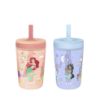 Picture of Zak Designs Disney Princess Kelso Toddler Cups For Travel or Home, 15oz 2-Pack Plastic Sippy Cups, Leak-Proof For Kids (Ariel, Aurora, Belle, Cinderella, Jasmine, Mulan, Rapunzel, Tiana)