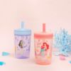 Picture of Zak Designs Disney Princess Kelso Toddler Cups For Travel or Home, 15oz 2-Pack Plastic Sippy Cups, Leak-Proof For Kids (Ariel, Aurora, Belle, Cinderella, Jasmine, Mulan, Rapunzel, Tiana)