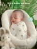 Picture of Momcozy Muslin Best Wishes Swaddle Blankets, Ultra Soft Neutral Registry Essentials, Whispering Bears & Elephants, Breathable Large 47'' x 47'' Newborn Boys Girls Receiving Blanket