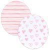 Picture of Bassinet Sheets Compatible with Fisher-Price On-The-Go Baby Dome, 2 Pack, 100% Jersey Knit Cotton Fitted Sheets, Breathable and Heavenly Soft, Pink Hearts and White Stars Print for Baby