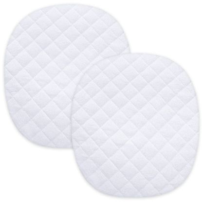 Picture of Waterproof Bassinet Mattress Pad Cover Fit for Graco Pack 'n-Play Dome LX Bassinet (not playard), 2 Pack, Ultra Soft Viscose Made from Bamboo Terry Surface, Breathable and Easy Care