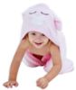 Picture of HIPHOP PANDA Hooded Towel - Rayon Made from Bamboo, Bath Towel with Bear Ears for Newborn, Babie, Toddler, Infant - Absorbent Large Baby Towel - Pink Rabbit, 30 x 40 Inch