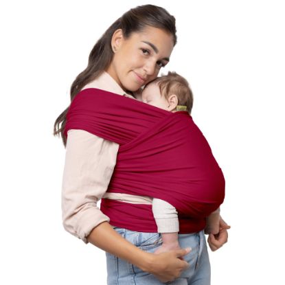 Picture of Boba Baby Wrap Carrier - Original Baby Carrier Wrap Sling for Newborns - Baby Wearing Essentials - Newborn Wrap Swaddle Holder, Newborn to Toddler Infant Sling (Sangria)