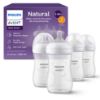 Picture of Philips Avent Natural Baby Bottles with Natural Response Nipples (Medium Flow, Flow 3), 9oz, 4-Pack, SCY903/04