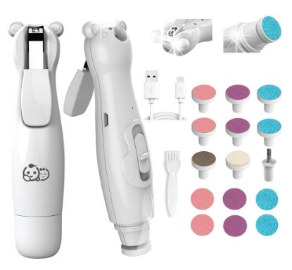 Picture of Royal Angels Rechargeable Baby Nail Clippers 20 in 1, Safe Electric Nail Trimmer, Baby Nail Kit, Additional Replacements, Newborn Toddler Toes and Fingernails, Trim and Polish (Rechargeable, Snow)