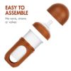 Picture of NURSH Reusable Silicone Pouch Bottle, Air-Free Feeding, 8 Ounce with Stage 1 Slow Flow Nipple Exclusive S?t of 3, Speckle