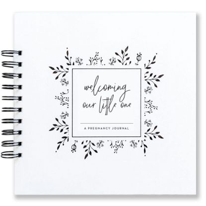 Picture of Pregnancy Journal: Welcoming Our Little One, A simple black and white keepsake journal to document important pregnancy milestones + add photos