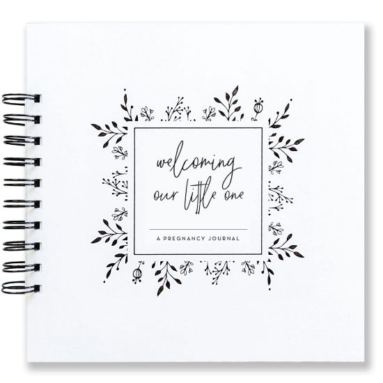 Picture of Pregnancy Journal: Welcoming Our Little One, A simple black and white keepsake journal to document important pregnancy milestones + add photos
