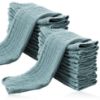 Picture of Cute Castle 24 Pack Muslin Burp Cloths for Baby - Ultra-Soft 100% Cotton Baby Washcloths - Large 20'' by 10'' Super Absorbent Milk Spit Up Rags - Burpy Cloths for Unisex, Boy, Girl -Dark Green