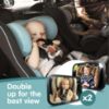 Picture of Onco Baby Car Mirror Rear Facing (2 Pack) - 100% Shatterproof & Shakeproof, Award-Winning Convex Car Mirror for Baby with 360° Rotation, Newborn Essentials (9.6 x 6.9 in)