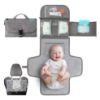 Picture of Kopi Baby Portable Diaper Changing Pad - Baby Diaper Changer Travel Bag with Wipes Pocket, Smart Design Portable Changing Mat, Infant Travel Station Kit, Gift for Newborn Girl & Boy - Grey, Premium