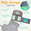 Picture of Kopi Baby Portable Diaper Changing Pad - Baby Diaper Changer Travel Bag with Wipes Pocket, Smart Design Portable Changing Mat, Infant Travel Station Kit, Gift for Newborn Girl & Boy - Grey, Premium