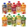 Picture of Happy Baby Organics Stage 2 Baby Food Pouches, Gluten Free, Vegan & Healthy Snack, Clearly Crafted Fruit & Veggie Puree, Fruit & Veggie Variety Pack, 4 Ounces (Pack of 10), Amazon Exclusive