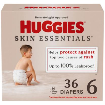 Picture of Huggies Size 6 Diapers, Skin Essentials Baby Diapers, Size 6 (35+ lbs), 36 Count