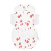 Picture of Happiest Baby SNOO Sleep Sack - 100% Organic Cotton Baby Swaddle Blanket - Doctor Designed Promotes Healthy Hip Development (Ivory Strawberries, Medium)