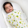 Picture of Happiest Baby SNOO Sleep Sack - 100% Organic Cotton Baby Swaddle Blanket - Doctor Designed Promotes Healthy Hip Development (Ivory Lemons, Small)
