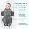 Picture of Happiest Baby SNOO Sleep Sack - 100% Organic Cotton Baby Swaddle Blanket - Doctor Designed Promotes Healthy Hip Development (Graphite Planets, Medium)