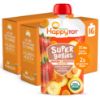 Picture of Happy Tot Organics Stage 4 Baby Food Pouches, Gluten Free, Vegan Snack, Super Bellies, Fruit & Veggie Puree, Banana, Carrot & Strawberry 4 Ounce (Pack of 16)