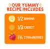Picture of Happy Tot Organics Stage 4 Baby Food Pouches, Gluten Free, Vegan Snack, Super Bellies, Fruit & Veggie Puree, Banana, Carrot & Strawberry 4 Ounce (Pack of 16)