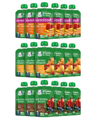 Picture of Gerber Organic Baby Food Pouches, 2nd Foods for Sitter, Fruit & Veggie Variety Pack, 3.5 Ounce (Set of 18)