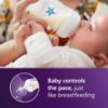 Picture of Philips Avent Natural Baby Bottles with Natural Response Nipples (Medium Flow, Flow 3), with Seahorse and Starfish Design, 9oz, 4-Pack, SCY903/68