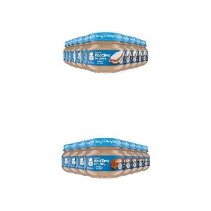 Picture of Gerber Baby Foods 2nd Foods Meat, Turkey & Gravy and Chicken & Gravy, Mealtime for Baby, 2.5 Ounce Jar (Pack of 20)
