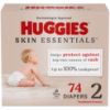 Picture of Huggies Size 2 Diapers, Skin Essentials Baby Diapers, Size 2 (12-18 lbs), 74 Count, Packaging May Vary