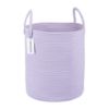 Picture of XUANGUO Rope Laundry Basket Hamper for Clothes Woven Storage Basket for Living Room Bedroom Boho Tall Rope Baskets for Blanket Toys Pillow Towels Baby Nursery Hamper Bin Large purple or lavender