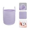 Picture of XUANGUO Rope Laundry Basket Hamper for Clothes Woven Storage Basket for Living Room Bedroom Boho Tall Rope Baskets for Blanket Toys Pillow Towels Baby Nursery Hamper Bin Large purple or lavender
