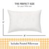 Picture of Toddler Pillow with Pillowcase 13x18 - Kids Pillow for Sleeping - Toddler Pillow - Better Neck Support Ergonomic Pillow and Toddler Pillowcase - Best Pillows for Kids (Gingham Yellow)