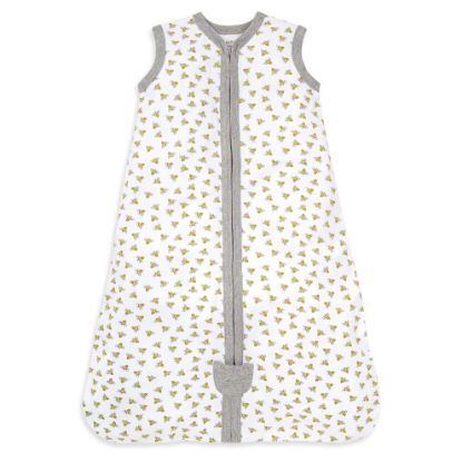 Picture of Burt's Bees Baby Baby Beekeeper Wearable Blanket, 100% Organic Cotton, Swaddle Transition Sleeping Bag, Honey Bee Cloud, Large