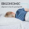 Picture of Little Sleepy Head Toddler Pillow with Pillowcase 13x18 - Kids Pillow for Sleeping - Better Neck Support Ergonomic Pillow and Toddler Pillowcase - Best Pillows for Kids (Sunshines)