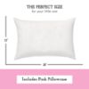 Picture of Little Sleepy Head Toddler Pillow with Pillowcase 13x18, Kids Pillow for Sleeping, Toddler Pillow 2 Year Old, Better Neck Support Ergonomic Pillow and Toddler Pillowcase, Best Pillows for Kids (Pink)
