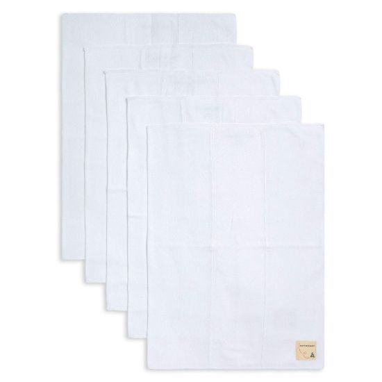 Picture of Burts Bees Baby Infant Burp Cloths, 100% Organic Cotton Extra Absorbent Soft Fabric Drool Cloths, 5-Pack Newborn Must-Have Essential Large Burping Cloths, One Size 17 x 11.75 Inches