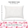 Picture of Toddler Pillow with Pillowcase 13x18, Kids Pillow for Sleeping, Toddler Pillow 2 Year Old, Better Neck Support Ergonomic Pillow and Toddler Pillowcase, Best Pillows for Kids (Hearts Pink)